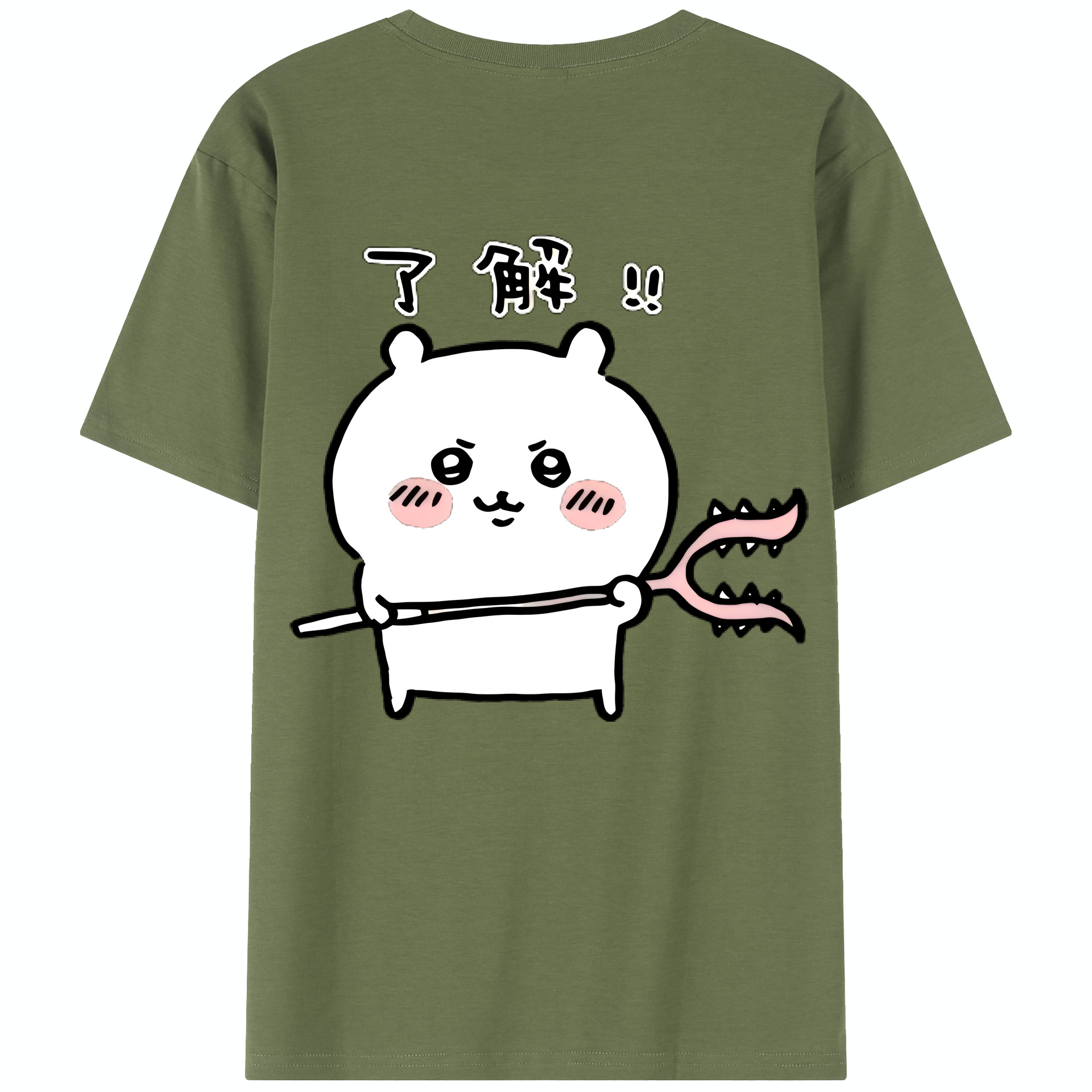 （画像用） ちいかわ ちいかわ Chii-kawa chiikawa 綿100％半袖Tシャツ（背面プリント）